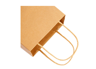 Saco de papel para viagem resistente, saco de papel para compras degradável e ecológico